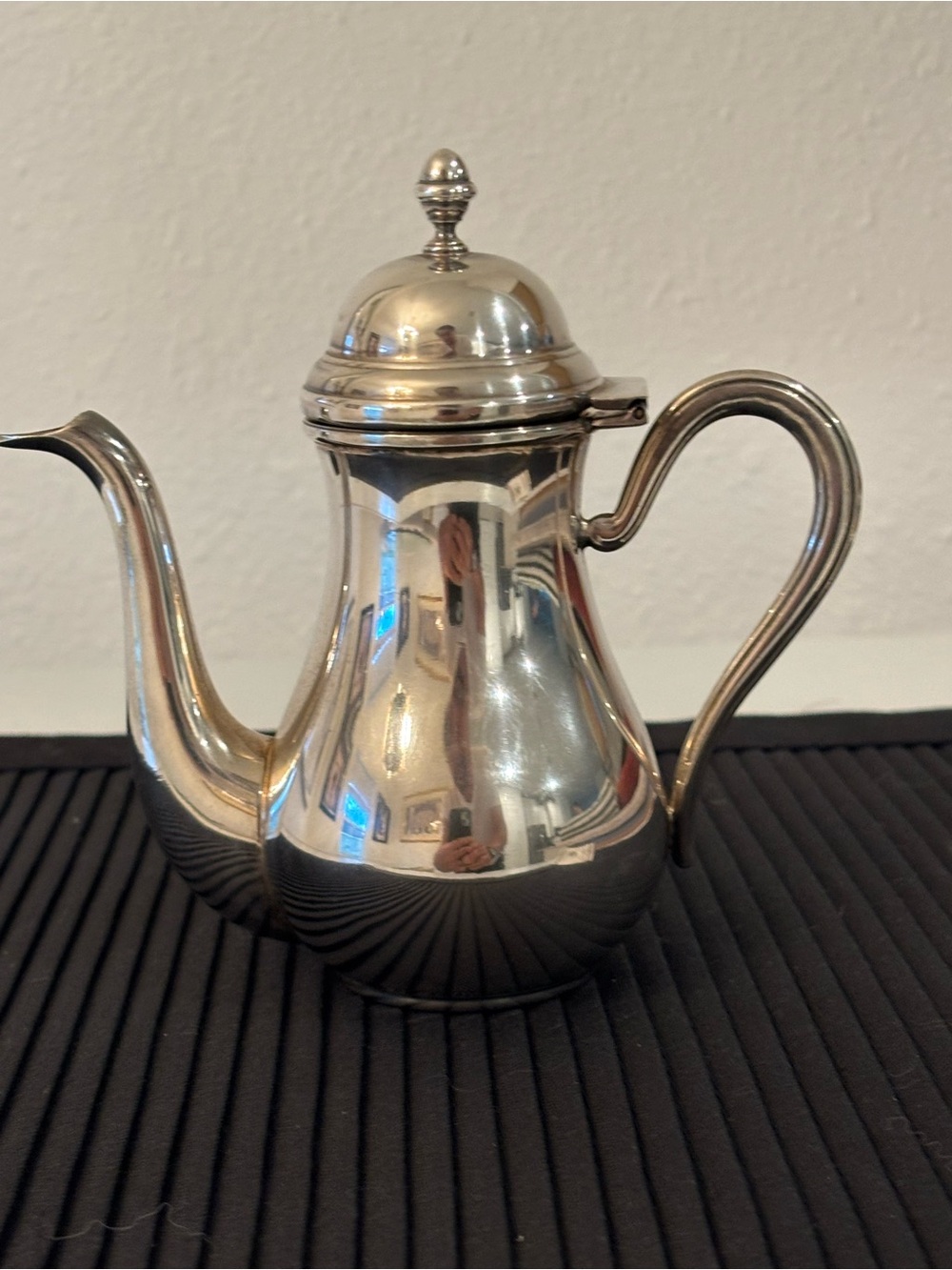 Vintage miniature lSilver Plated Teapot - Classic Silver Finish